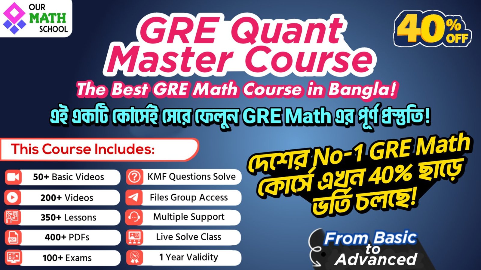 GRE Quant Master Course by Our Math School